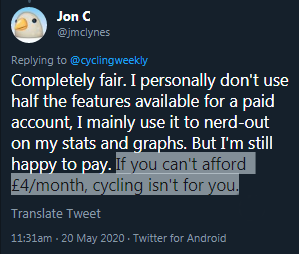 велоспорт не для бедных