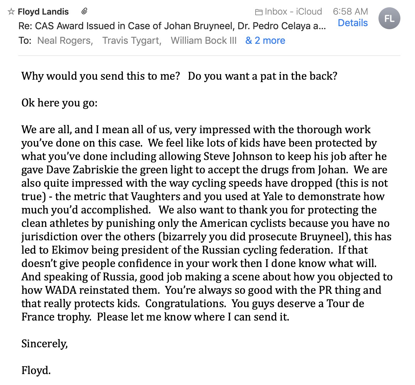 ответ флойда лендиса