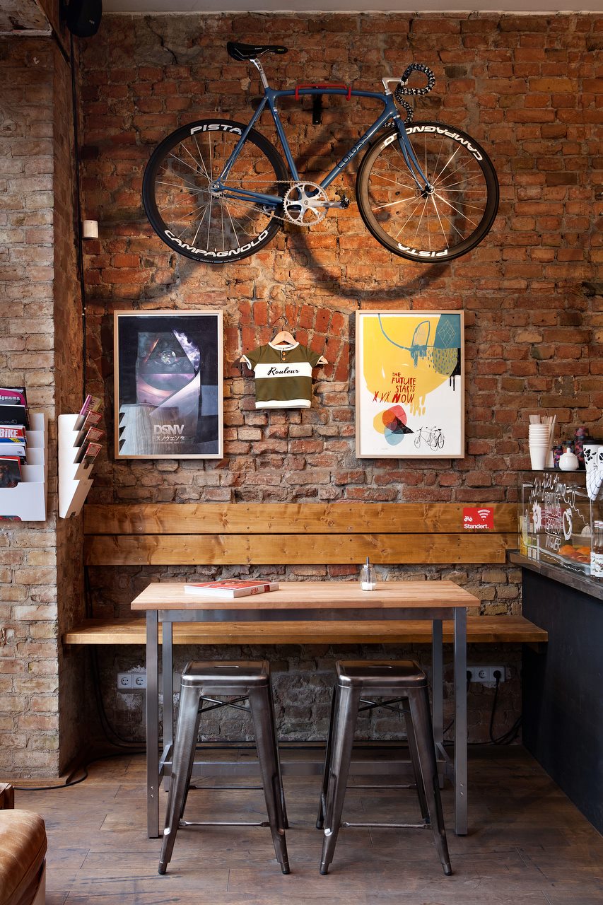 bike on wall